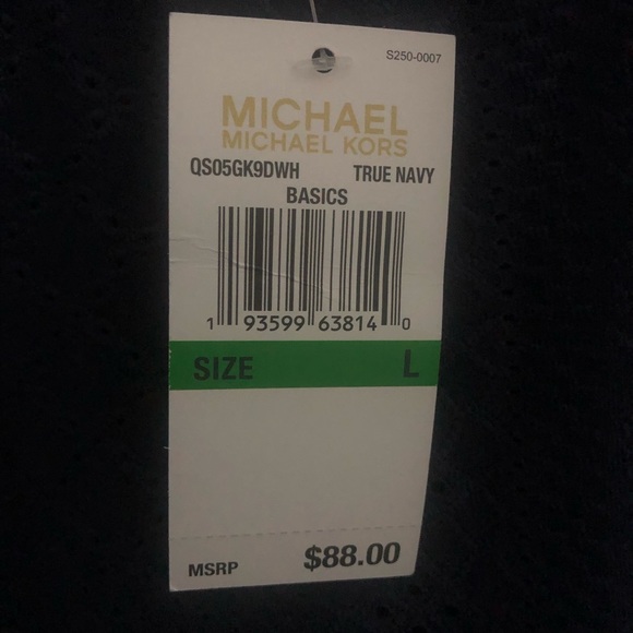 Michael Kors navy blue Sleeveless Blouse L - Picture 8 of 8